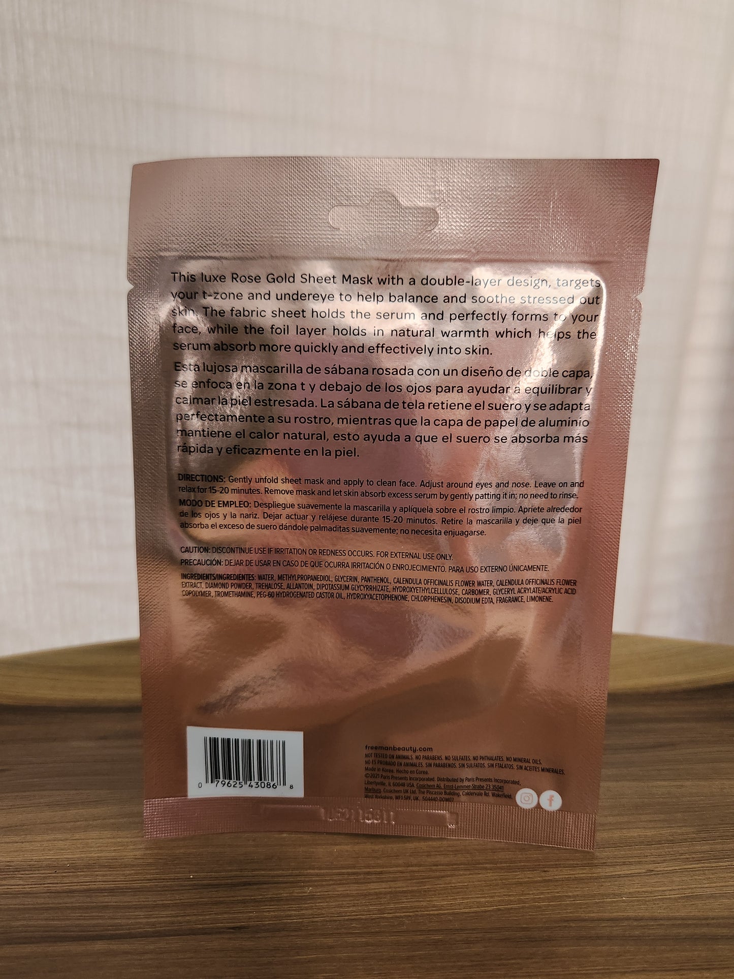 Freeman Rose Gold Sheet Mask