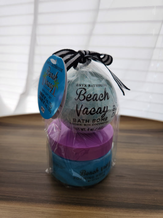 Onyx Bathhouse 2 pk Bath Bomb Set-Beach Vacay