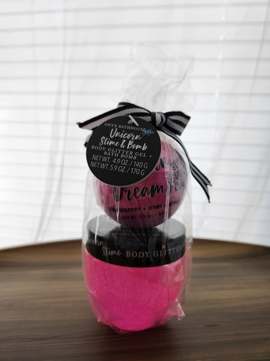 Onyx Bathhouse 2 pk Bath Bomb Set-Unicorn Dreams