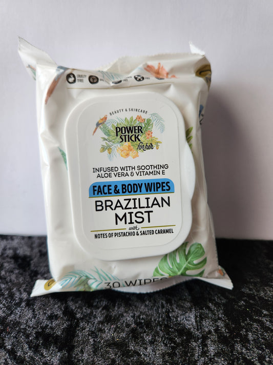 Power Stick for her Brazilian Mist Face & Body Wipes