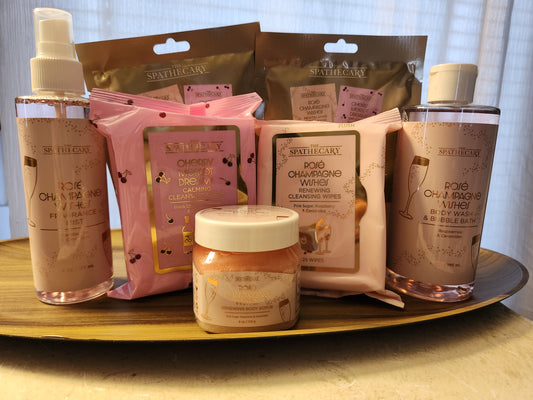 The Spathecary Rose Champagne Wishes & Cherry Merlot Dreams Ultimate Spa Gift Set